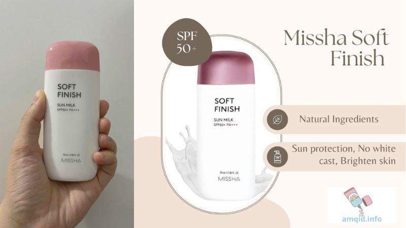 ส่วนผสมหลักของครีมกันแดด Missha Soft Finish Sun Milk